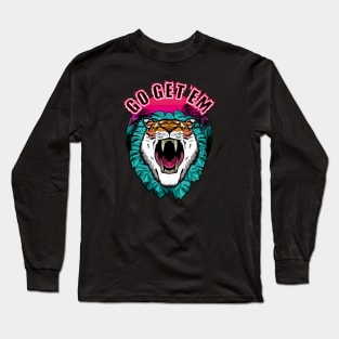 Go get 'em - Tiger Face Long Sleeve T-Shirt